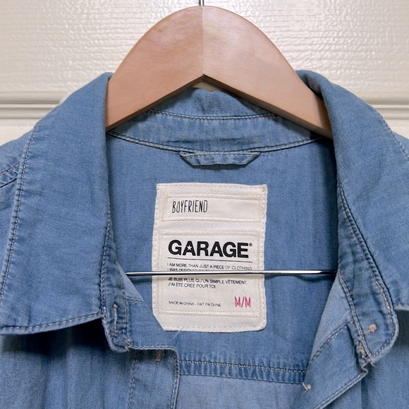 Garage Boyfriend Blue 100% Cotton Jacket Women’s M - Picture 3 of 4